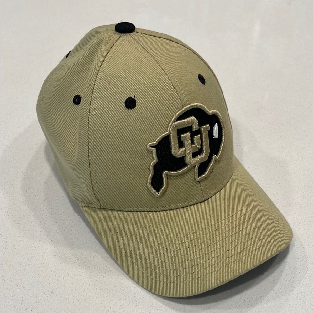 University of Colorado Tan Baseball Cap with Black Logo